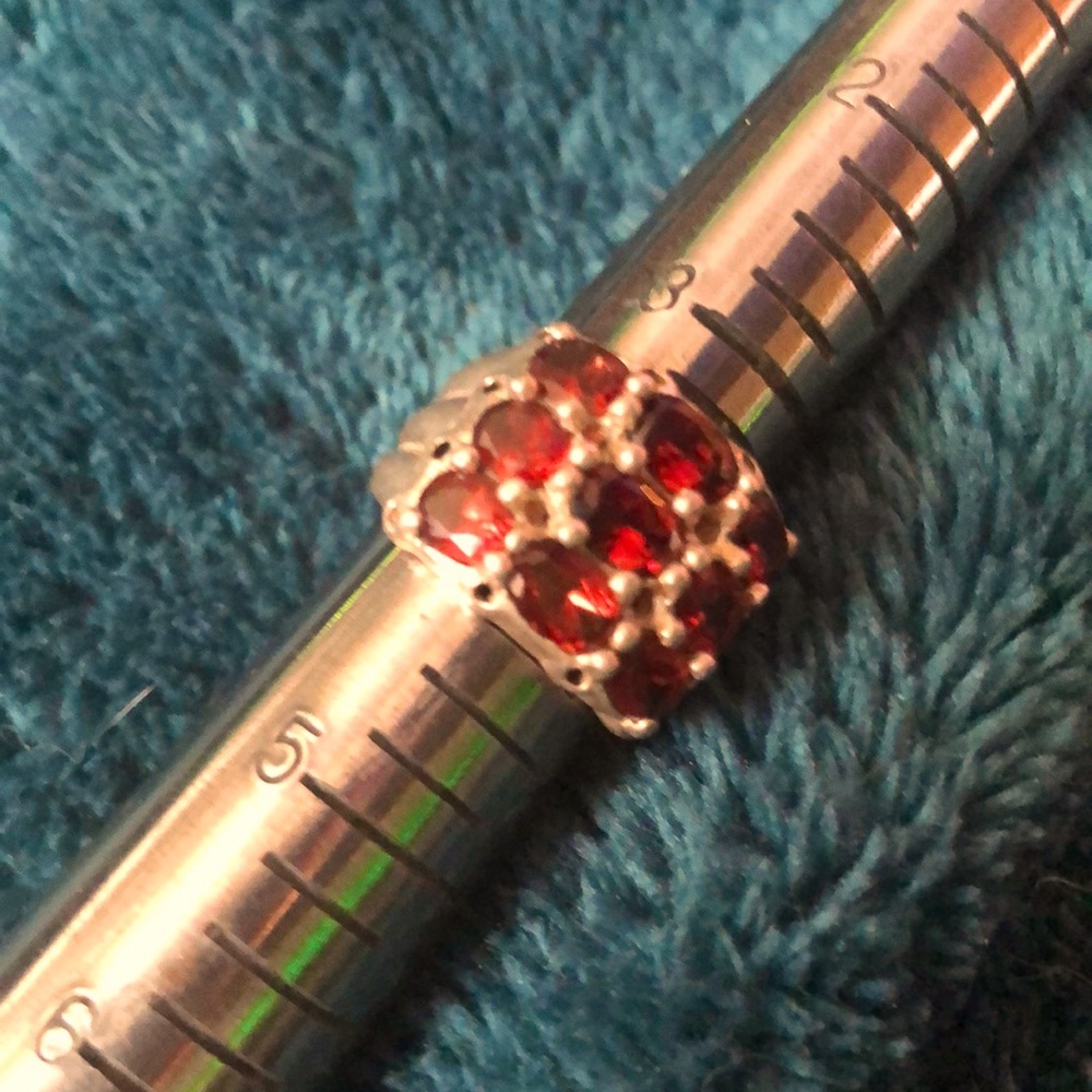 Sterling silver ring citrine stones
